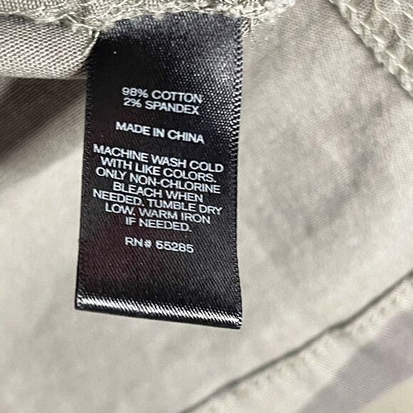 Express Womens Small S Camo Zip Front Jacket Green Cotton Cinch Waist Zip Cuff - Picture 11 of 13